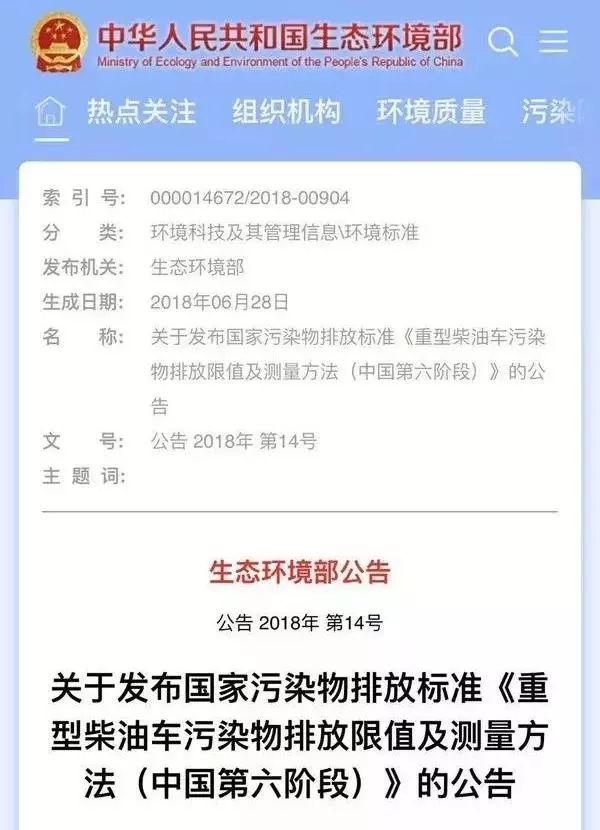 关于史上最严的“国六”排放标准 以下几点您必须知道